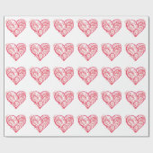 HEARTS WRAPPING PAPIER GESCHENKPAPIER (Flach)