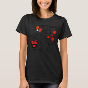 Heartsaurus Rex Dab Heart Dino Kindermädchen Wert T-Shirt