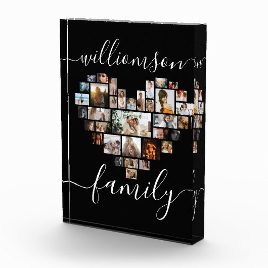 HeartShaped Foto Collage Familienskript (Rechts)
