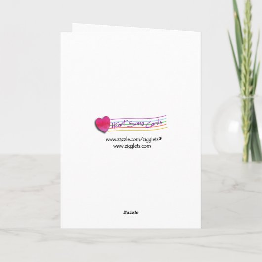 Heartstrings 60th Wedding Anniversary Card Karte (Rückseite)