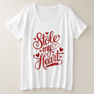 Heartstrings angefügt große größe T-Shirt