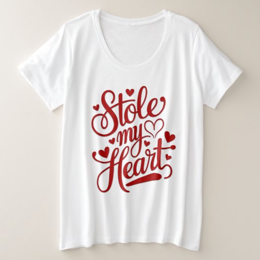 Heartstrings angefügt große größe T-Shirt (Design vorne)