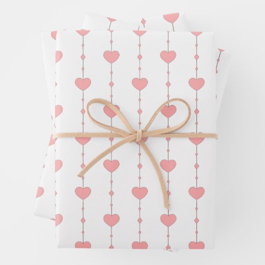 Heartstrings in Pink Geschenkpapier Set (Beispiel)