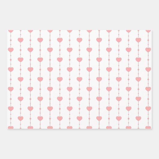 Heartstrings in Pink Geschenkpapier Set (Vorderseite)