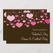 Heartstrings Valentine Party Einladung (Vorne/Hinten)