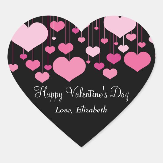 Heartstrings Valentinsticker Herz-Aufkleber (Vorderseite)