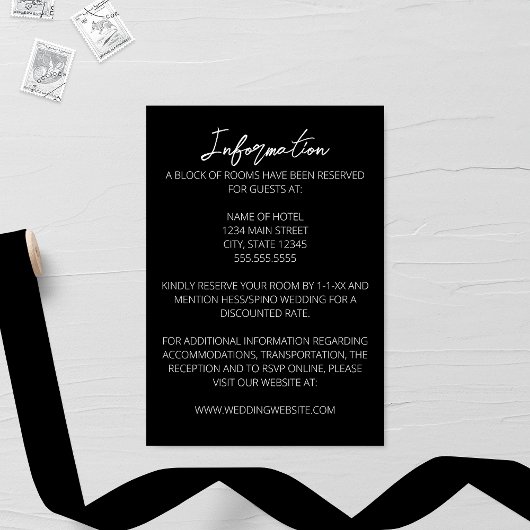 Heartstrings Wedding Enclosure Card Begleitkarte