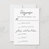 Heartstrings Wedding RSVP Card (Vorderseite)