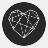 Heartstrings Wedding Runder Aufkleber (Vorderseite)