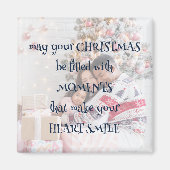 Heartwarding Weihnachts-Sprichwort Foto Overlay Magnet (Vorne)