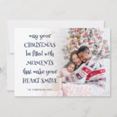 Heartwarding Weihnachtsquotenüberlagerung Foto Feiertagskarte (Vorderseite)