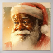 Heartwarming Black Santa Poster (Vorne)