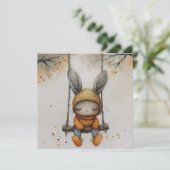 Heartwarming Bunnies: Radiante Nachrichten 🐇 Digi Feiertagskarte (Stehend Vorderseite)