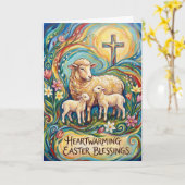 Heartwarming Easter Blessings Easter Card Karte (Gelbe Blume)