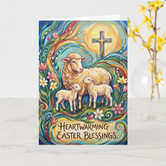 Heartwarming Easter Blessings Easter Card Karte (Gelbe Blume)
