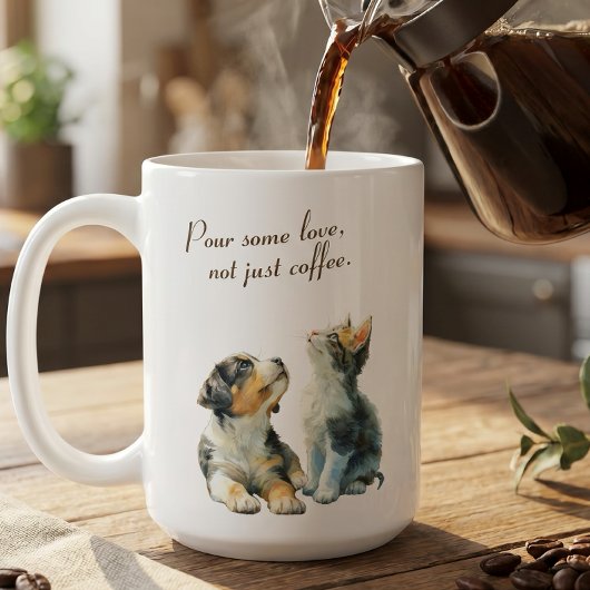 Heartwarming Gaze: Pour Some Love Custom Kaffeetasse