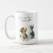 Heartwarming Gaze: Pour Some Love Custom Kaffeetasse (Links)