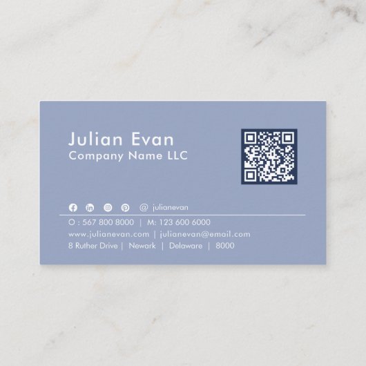 Heartwarming House Navy Caregier Services Visitenkarte (Rückseite)