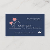 Heartwarming House Navy Caregier Services Visitenkarte (Vorderseite)