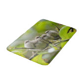 Heartwärming Niedlich Bushtits Songbirds Family Fo Badematte (Schrägansicht)