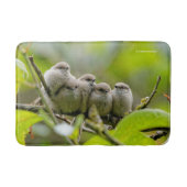 Heartwärming Niedlich Bushtits Songbirds Family Fo Badematte (Vorderseite)
