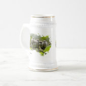 Heartwärming Niedlich Bushtits Songbirds Family Fo Bierglas (Vorderseite Links)