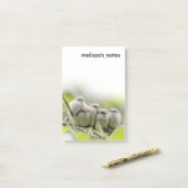 Heartwärming Niedlich Bushtits Songbirds Family Fo Post-it Klebezettel (Auf Schreibtisch)