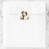 Heartwarming Wedding Couple Sticker (Tasche)