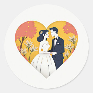 Heartwarming Wedding Scene Sticker