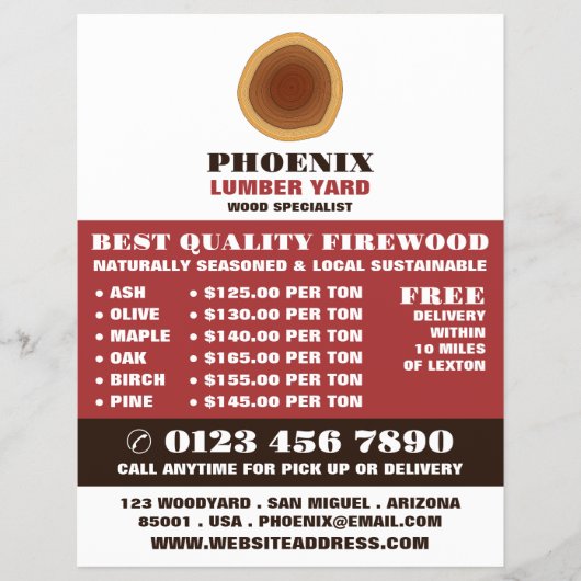 Heartwood-Logos, Holz/Holz/Holzgartenwerbung Flyer (Vorne)