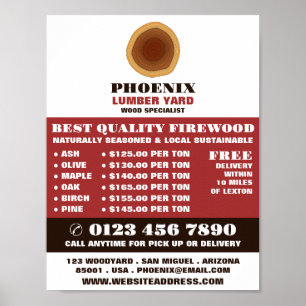 Heartwood-Logos, Holz/Holz/Holzgartenwerbung Poster