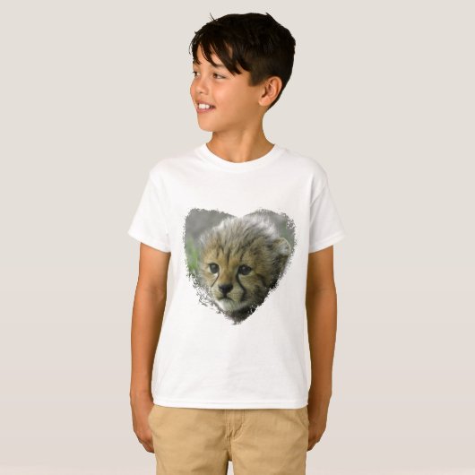 Hearty Cheetah Kitten T-Shirt (Vorne ganz)