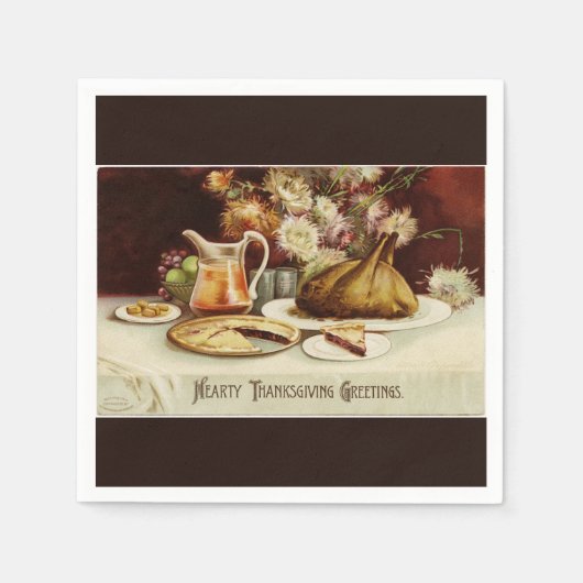 Hearty Erntedank Dinner Serviette (Vorderseite)