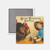 Hearty Erntedank Greetings Magnet (Vorderseite/Rückseite)