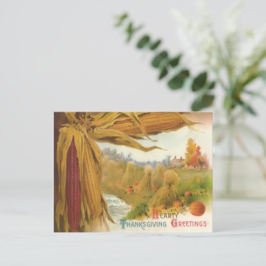 Hearty Erntedank Grußkarten Postkarte (Stehend Vorderseite)