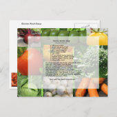 Hearty Garden Soup Rezept Postkarte (Vorne/Hinten)