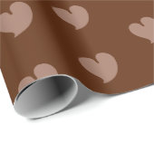 Hearty Hearts - Moka and Dark Brown - Geschenkpapier (Rolleneckpunkt)