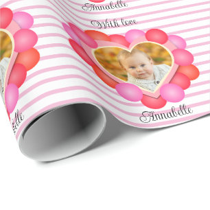 Hearty Valentine Foto Frame Geschenkpapier