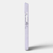 HeartyChic Lavender Leinen Damask Herz Case-Mate iPhone Hülle (Rückseite / Links)
