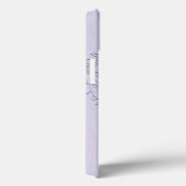 HeartyChic Lavender Leinen Damask Herz Case-Mate iPhone Hülle (Rückseite / Rechts)