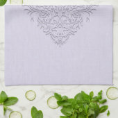 HeartyChic Lavender Leinen Damask Herz Handtuch (Gefaltet)