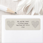 HeartyChic Natural linen Damask Herz (Insitu)