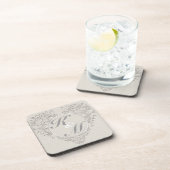 HeartyChic Natural Linen Damask Herz Untersetzer (Rechte Seite)