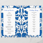 HeartyParty Blue & White Damask Herz (Rückseite)