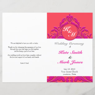 HeartyParty - Himbeere & Magenta Damask Herz
