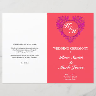 HeartyParty - Himbeere & Magenta Damask Herz