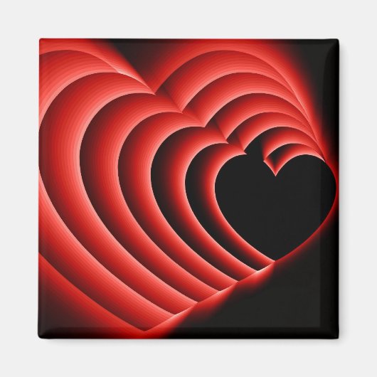 HeartZoomRed Magnet (Vorne)