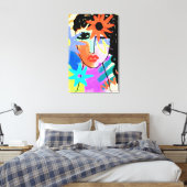 Heat Abstract Digital Portrait of a Woman Leinwanddruck (Insitu (Schlafzimmer))