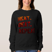 Heat Beat Repeat Blacksmith Anvil Bladesmith Forge Sweatshirt (Vorderseite)