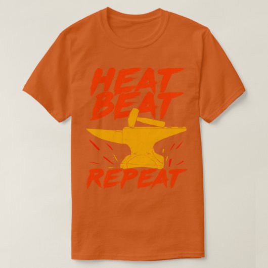 Heat Beat Repeat Blacksmith Gift T-Shirt (Design vorne)